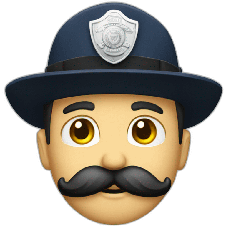 mustache police officer emoji