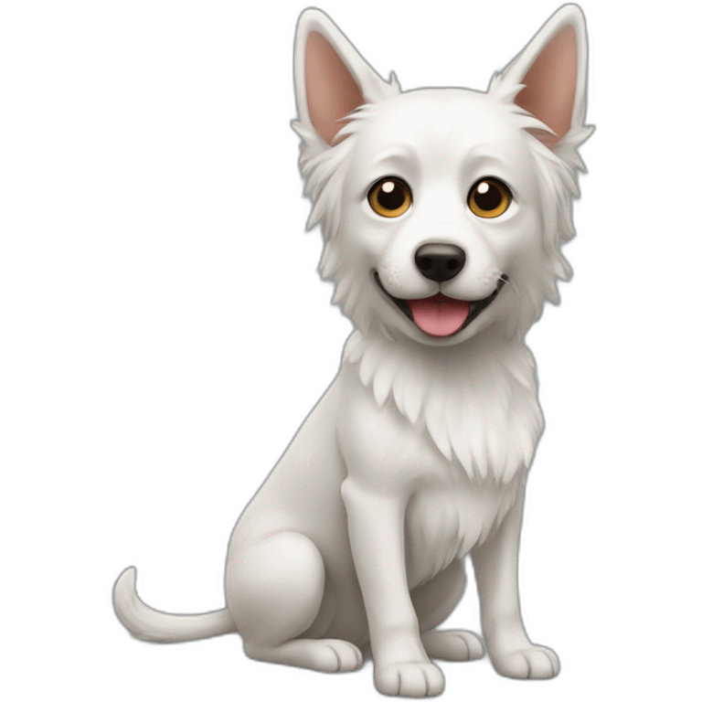 Chat sur un chien emoji