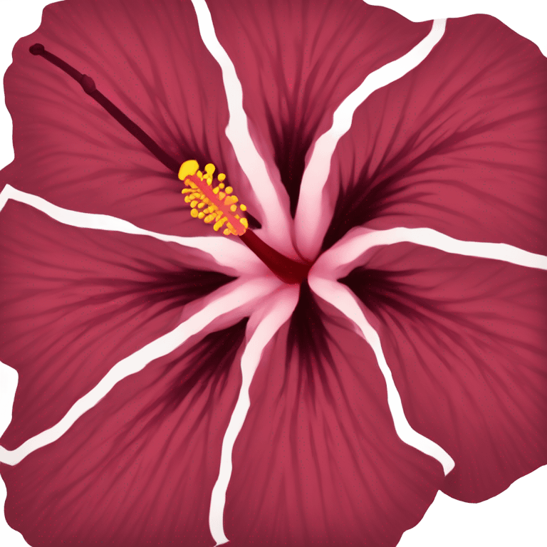 Burgundy hibiscus flower emoji