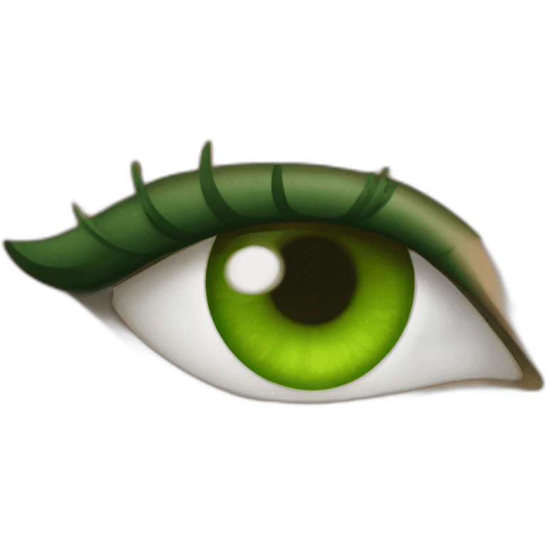 Green eyes for face emoji