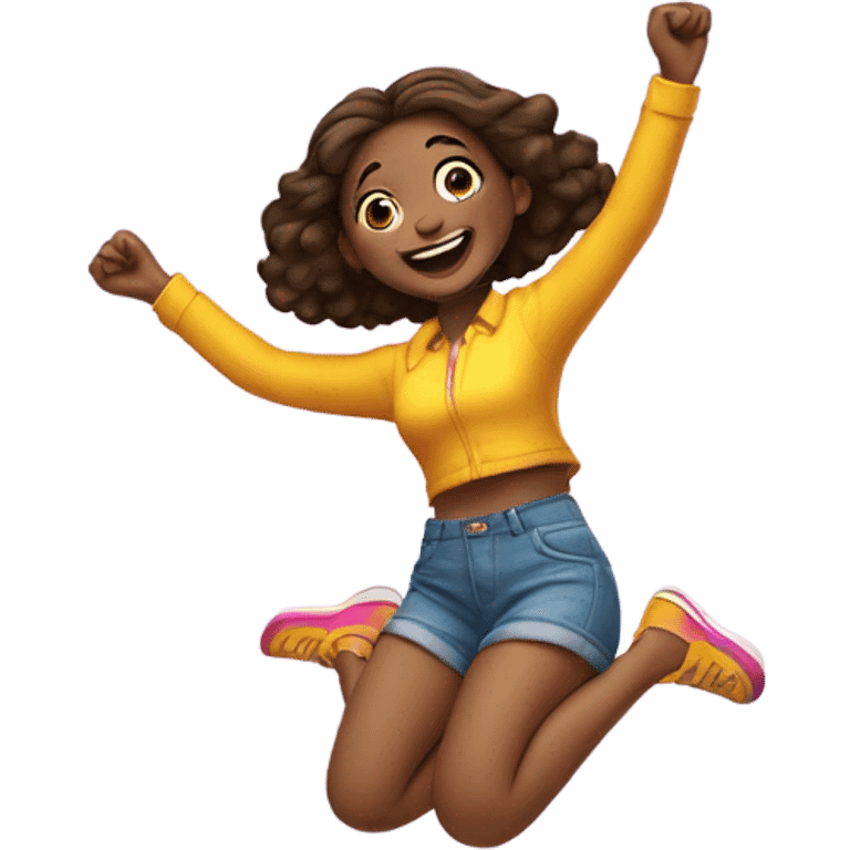 Girl jumping  emoji