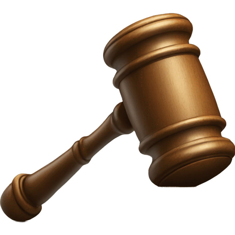 an auction gavel on an aution table emoji