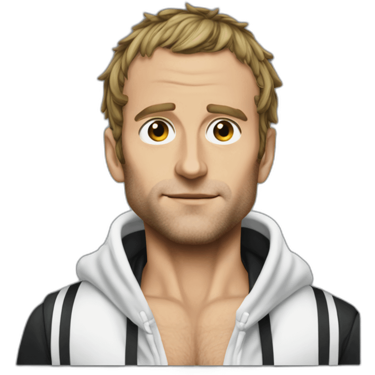 Macron as buggy one piece hyper realistic emoji