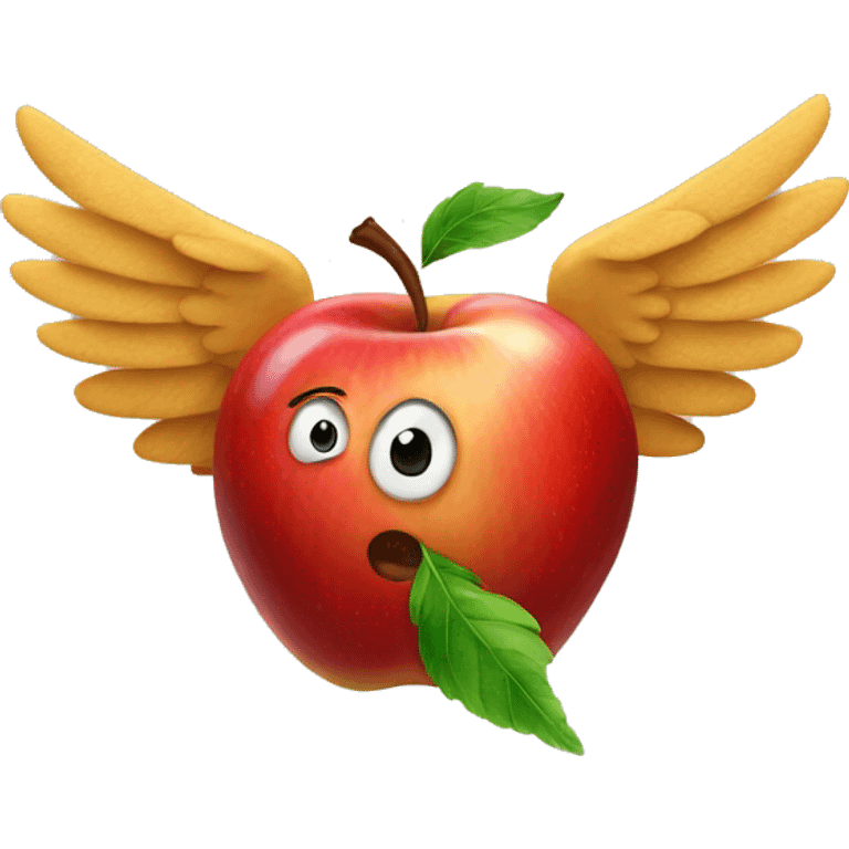 Apple with wings  emoji