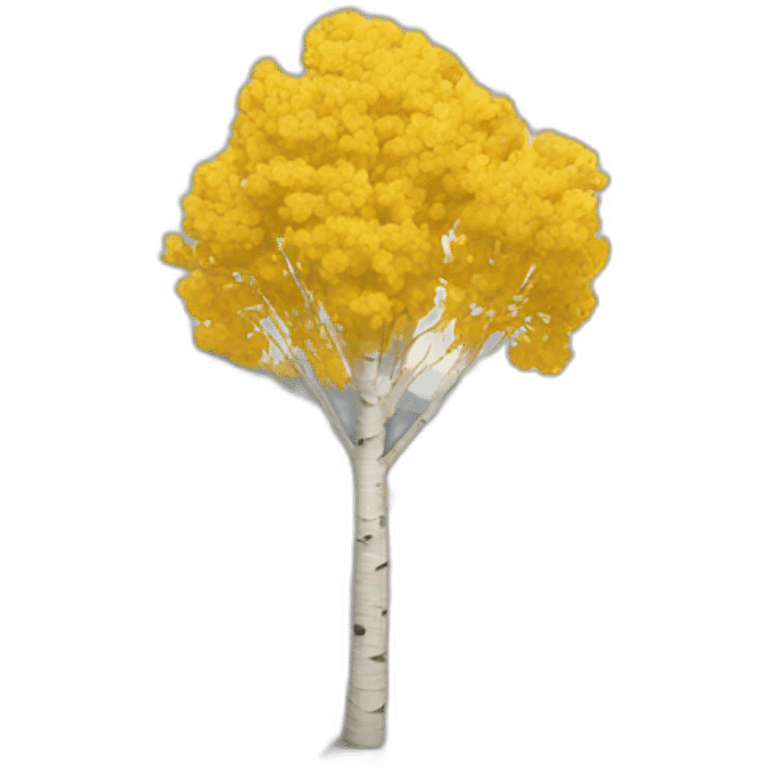 Yellow Aspen tree emoji