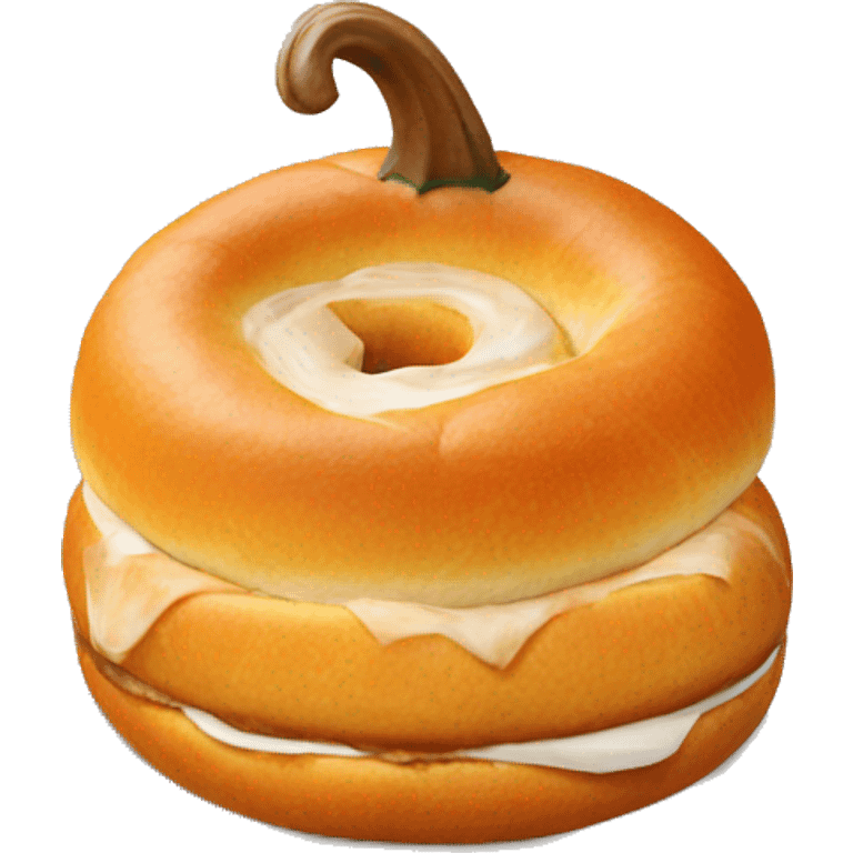 Pumpkin bagel  emoji