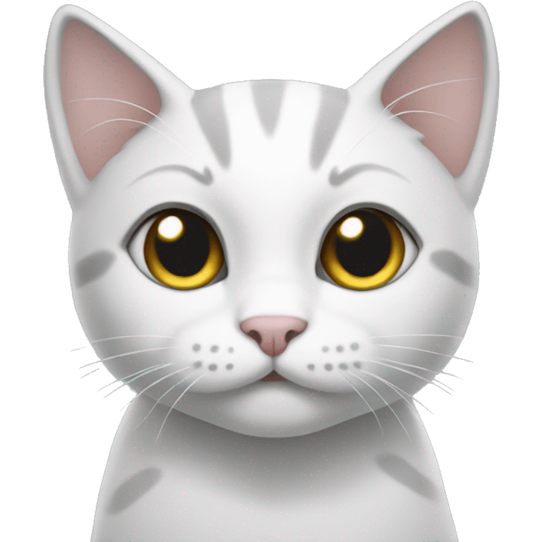 White and grey kitty  emoji