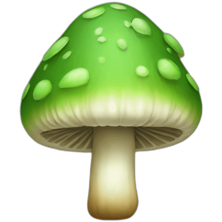 Green Mushroom with V leaves on top emoji