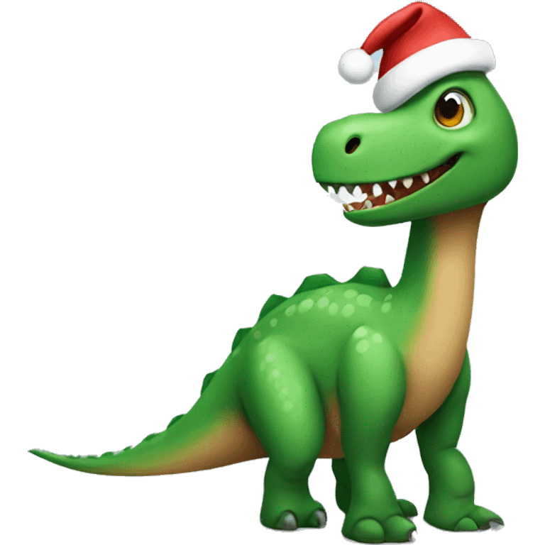 Christmas dinosaur  emoji