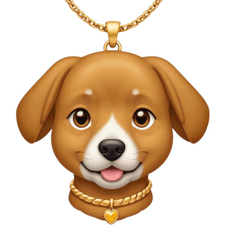 dog wear bwcklace emoji