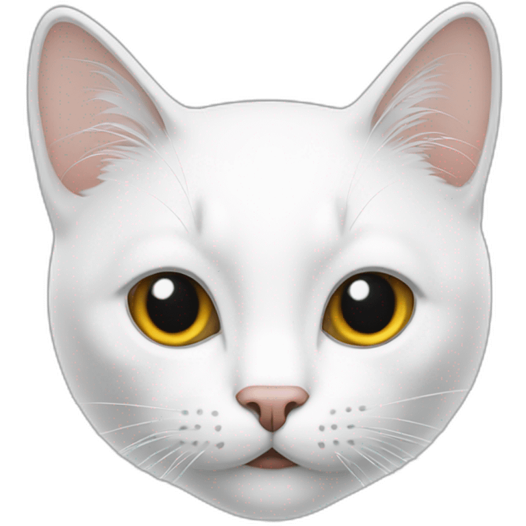 Un chat blanc emoji