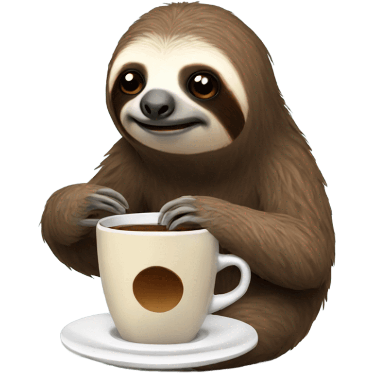 sloth drinking coffee seriously  emoji