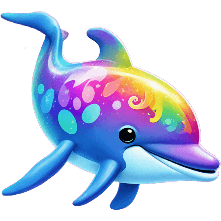 Lisa Frank dolphin emoji