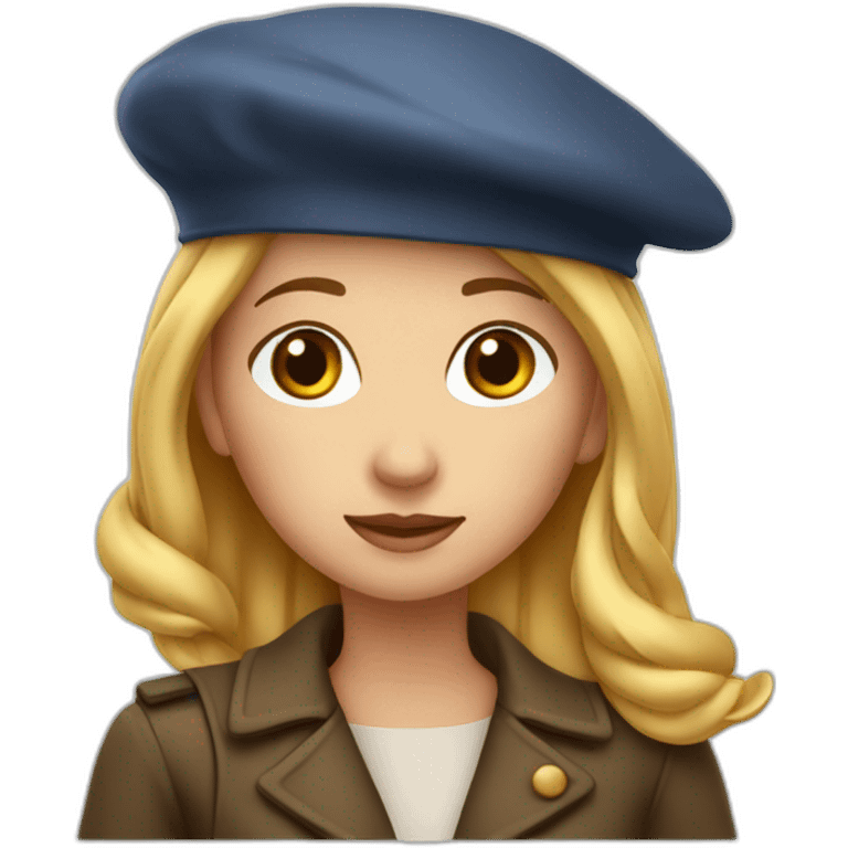 french-girl-with-baguette-and-beret emoji