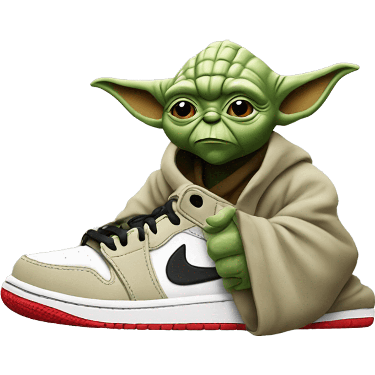 yoda with air jordan (sneakers) emoji