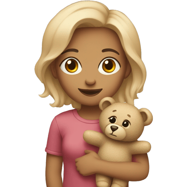 Hannah with a teddy bear emoji