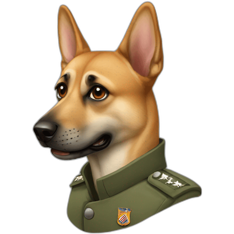 Military dog  emoji