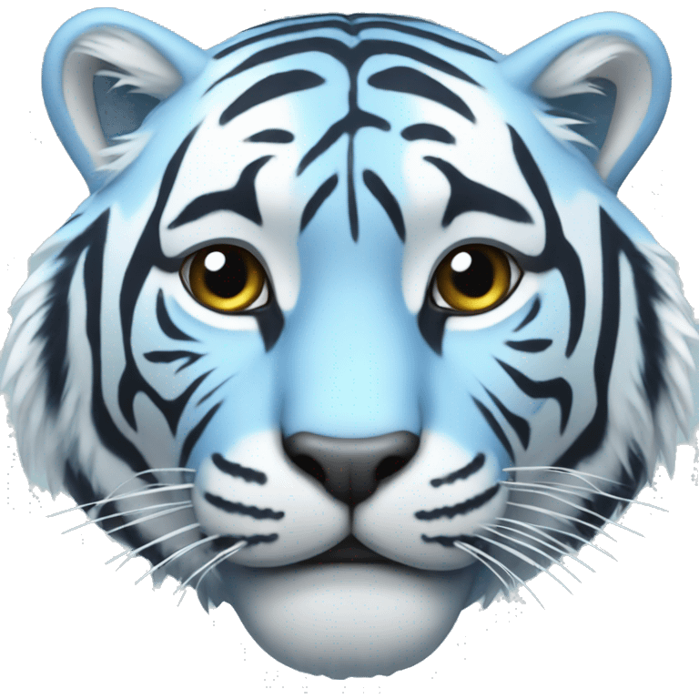 light blue tiger  emoji