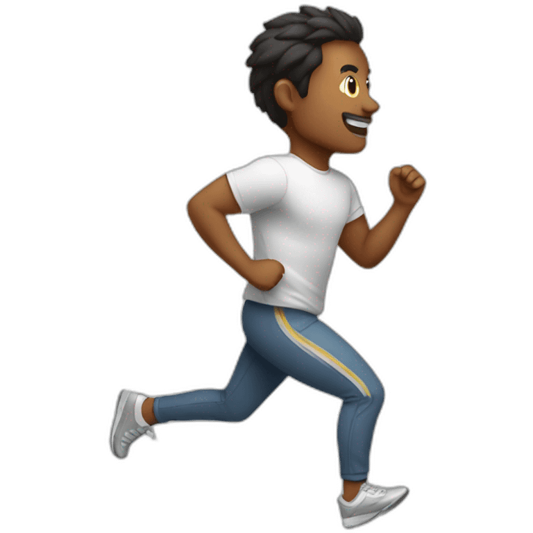 Running from the side in casual attire emoji