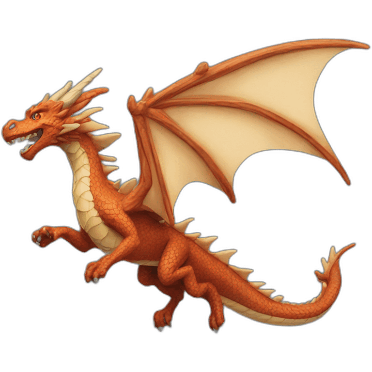 Wooden Dragon flying emoji