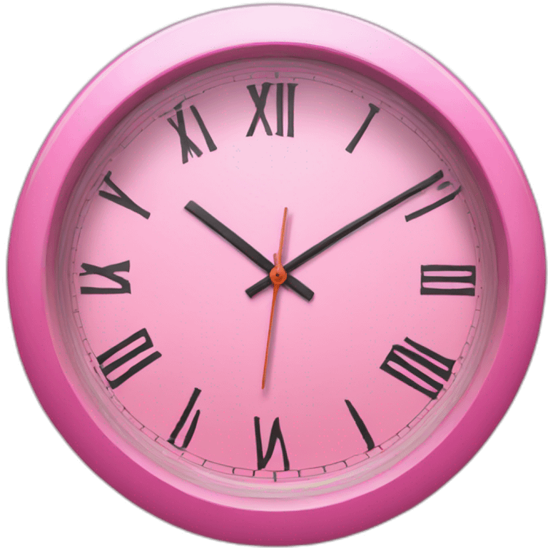 Reloj rosa emoji