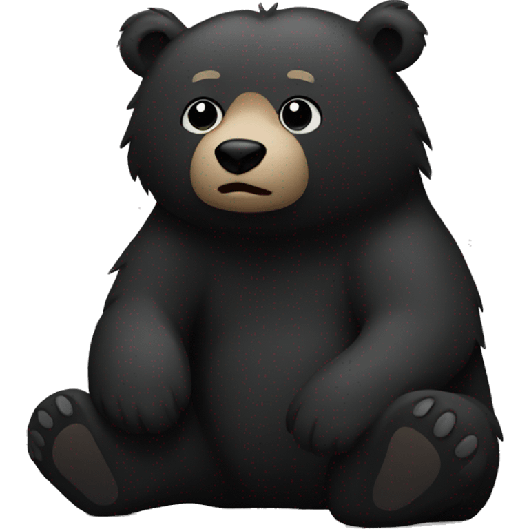 Bear emoji but in black  emoji