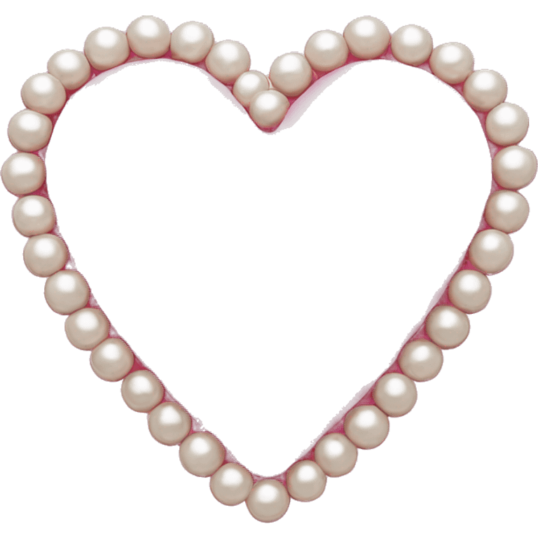 pink love heart with pearls emoji