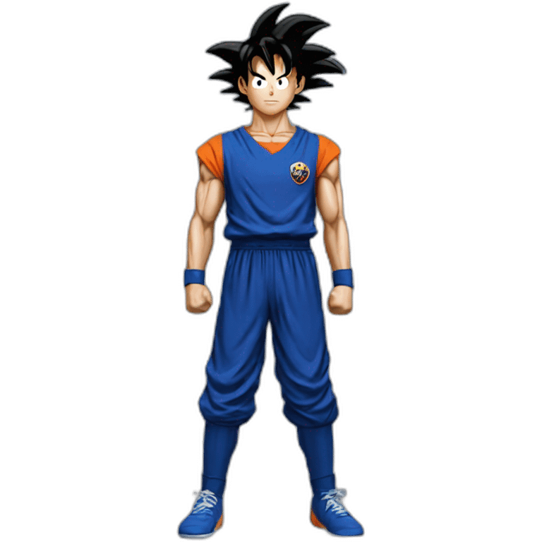 Goku dressed as Ronaldo emoji