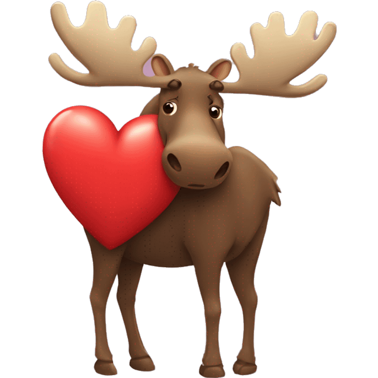 moose hugging a heart  emoji