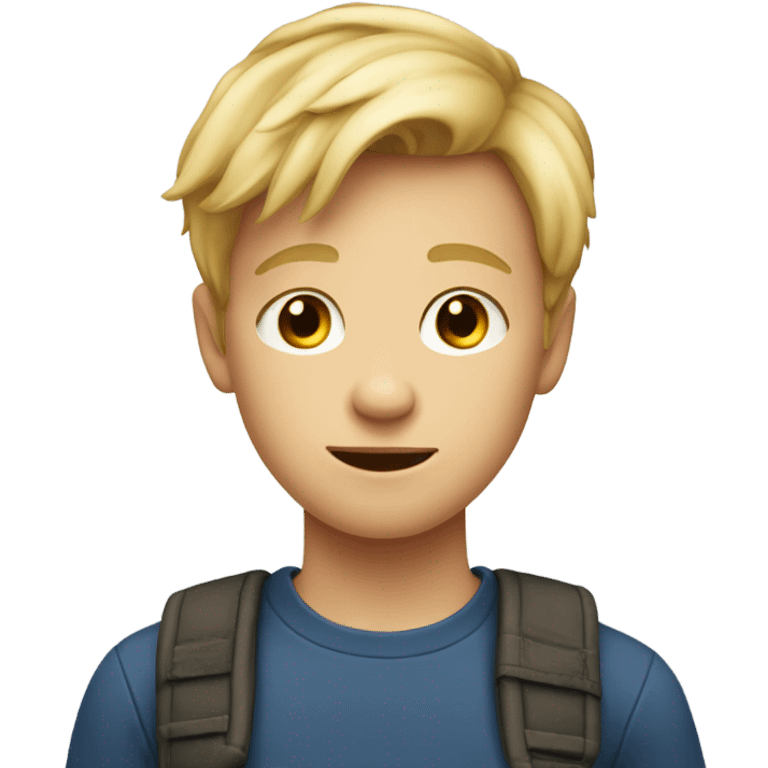 Talkative 12 year old boy with blond hair emoji