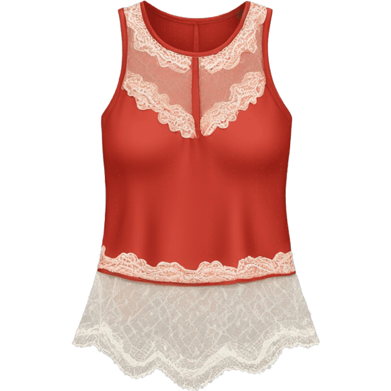 Red top with lace emoji