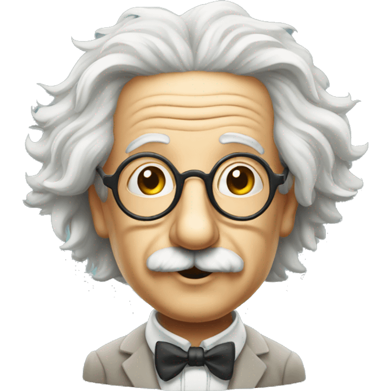 Albert Einstein with glasses emoji