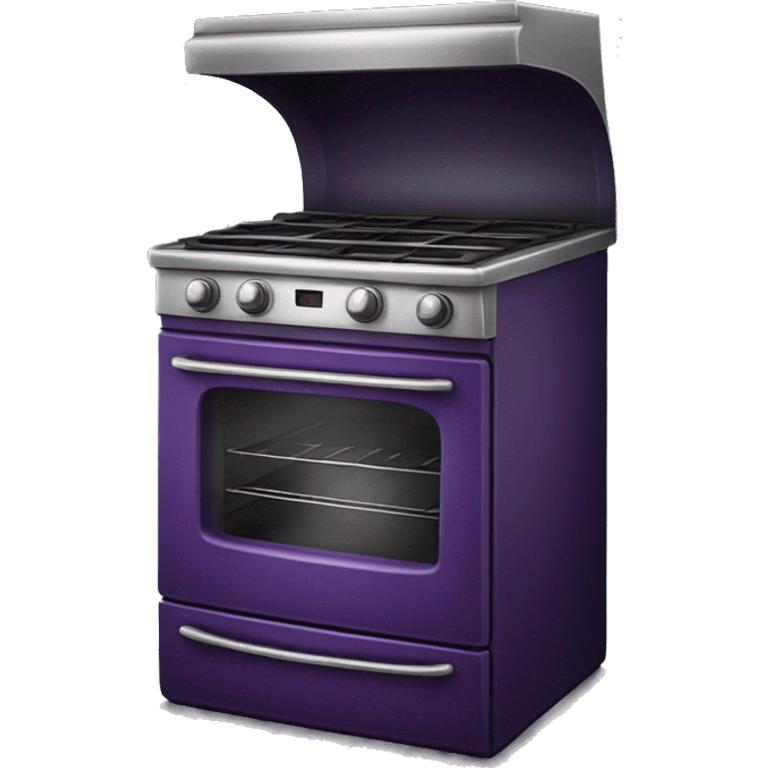 Realistic dark purple oven isolated.  emoji