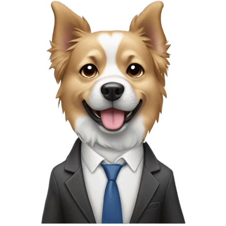 Dog with a blazer emoji