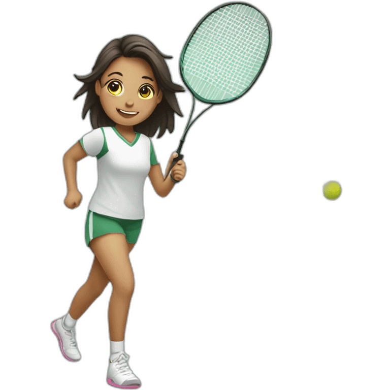 girl playing badminton emoji