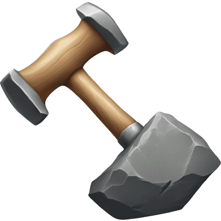 hammer with stone emoji