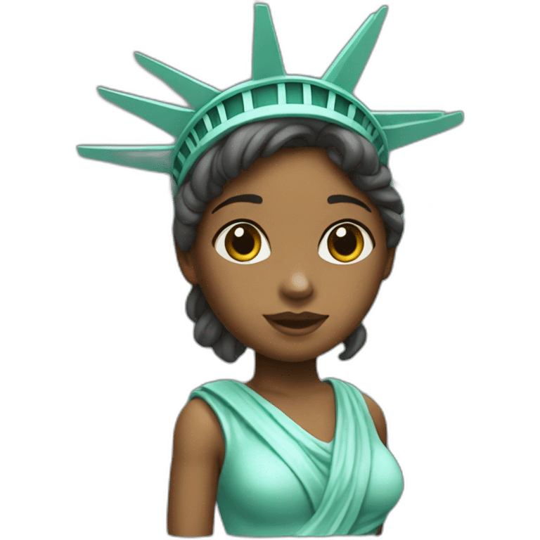 cute girl statue of liberty emoji