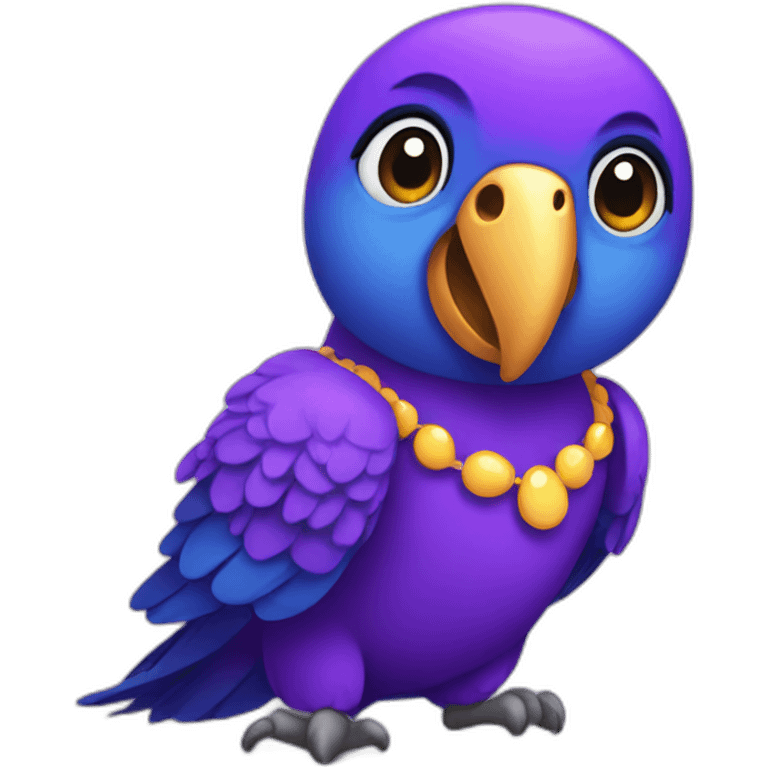 purple party parrot emoji