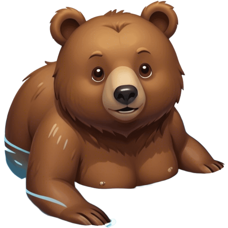 Bear swin lake emoji