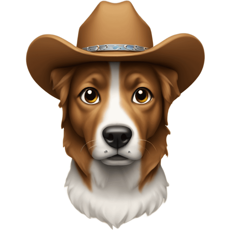 dog with a cowboy hat emoji