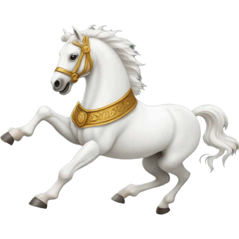 white roman horse galloping emoji