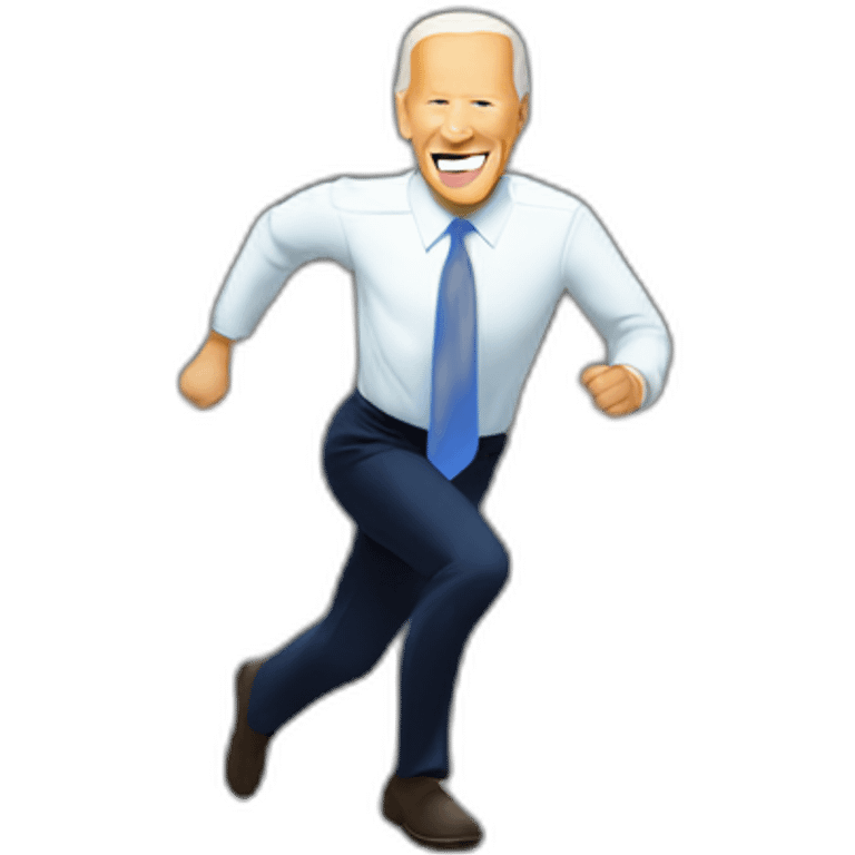 Joe Biden running to bathroom emoji