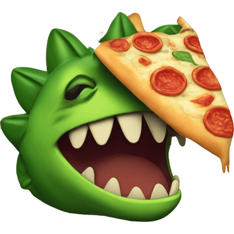 Audrey II as a pizza emoji