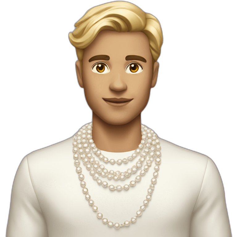 Posh-boy-with-pearl-necklace emoji