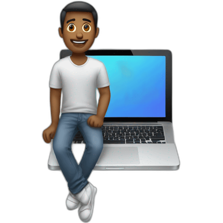 Guy on the macbook emoji