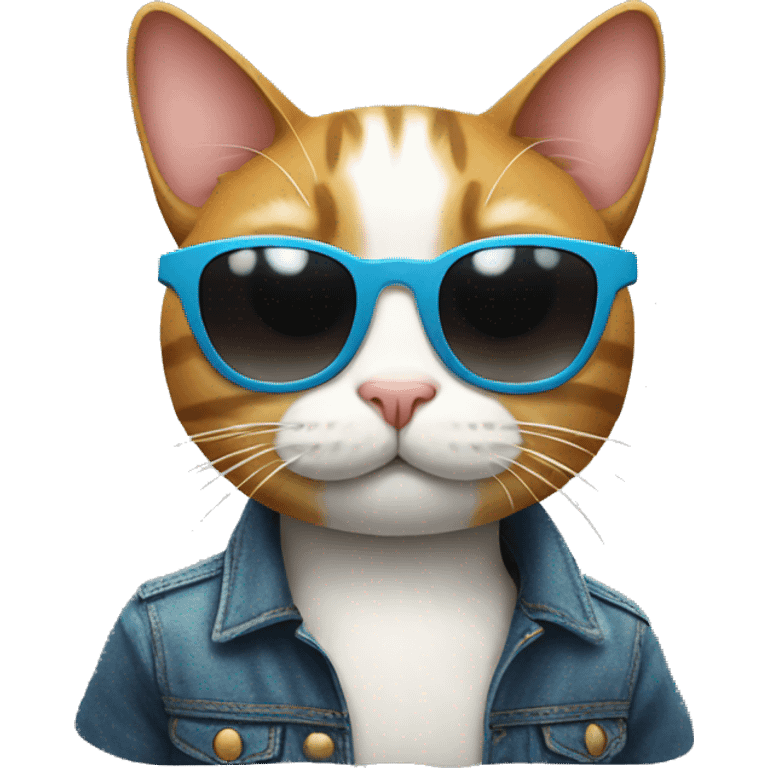 Cat with sunglasses emoji