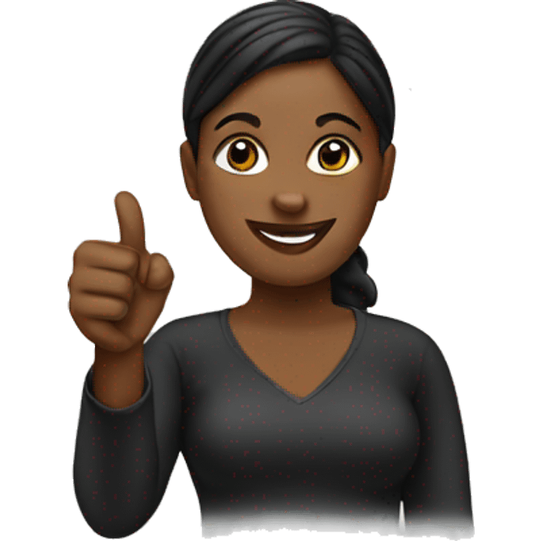 Black woman thumbs up emoji