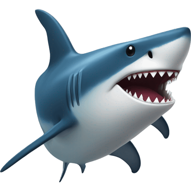 Un requin AVEC  un pingouin  emoji