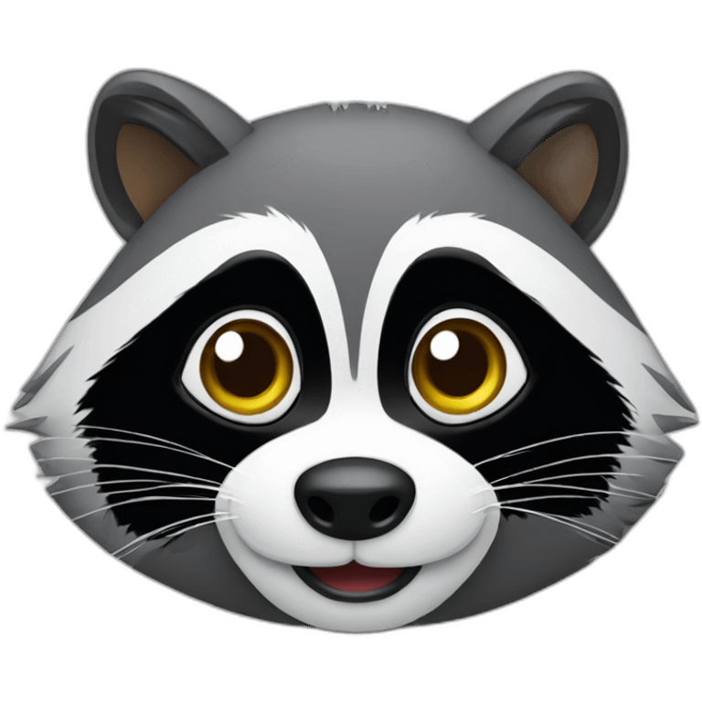 racoon-face-happy emoji