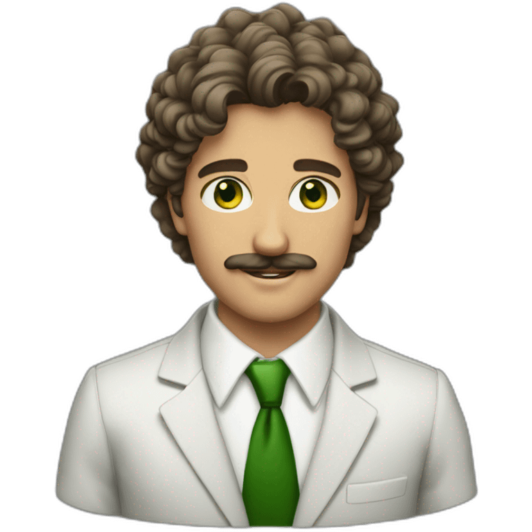 man-young-long-curly-hair-italian-green-eyes-mustache-suit emoji